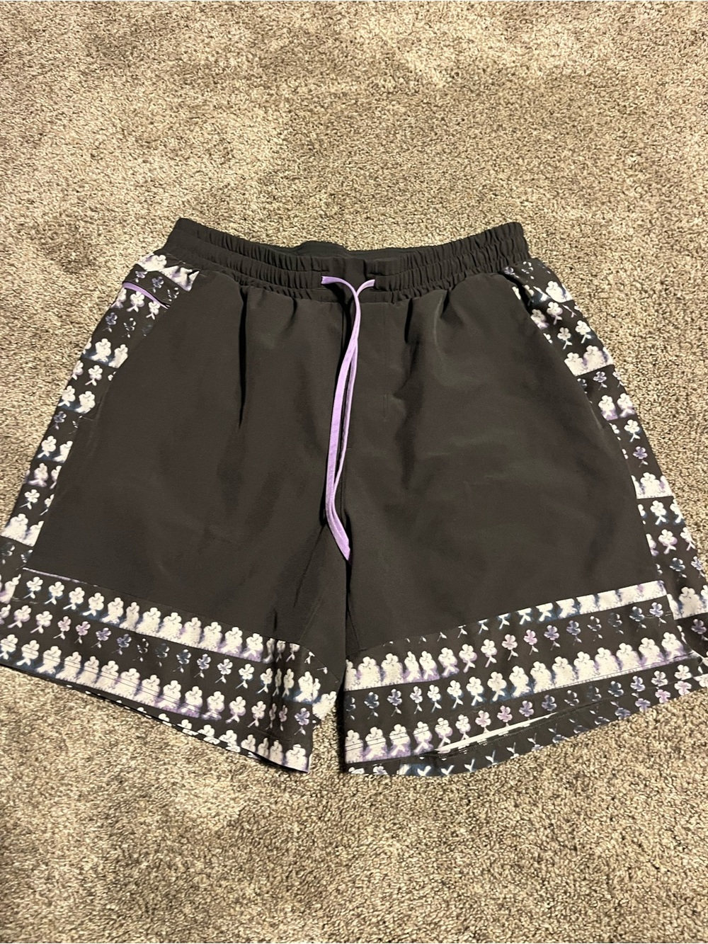 Lululemon Men’s  Pool Short 7” Swimming Dark Gray Purple Size M